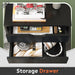 7-Drawer Office File Cabinets, Mobile Craft Storage Cabinet, Black