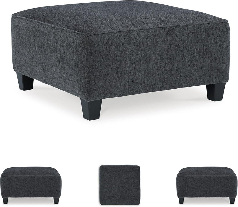 Abinger Contemporary Square Ottoman, Dark Gray