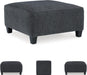 Abinger Contemporary Square Ottoman, Dark Gray