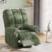 Recliner,Corduroy Electric Recline Chair for Adults Sofa with USB Port,Comfy Corduroy Adjustable Cloud Sofa,Tool-Free Setup,Green