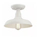 Kimball 11 In. 1-Light Antique White Semi-Flush Mount Ceiling Light