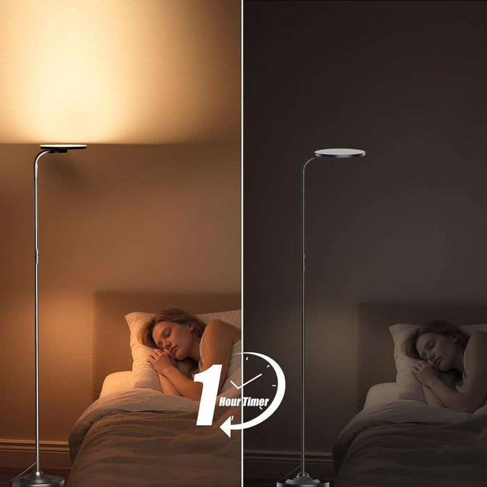 LED Floor Lamp Tall HighBrightnessLED Dimmable Remote