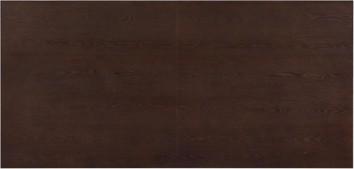 Coadz 82 Inch Wooden Dining Table, Modern Rectangular Kitchen Dinner Table for 6-8 People, Pedestal Wooden Dining Furniture for Kitchen Office Conference Room, Espresso Brown