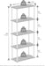 Pink White Five Tier PremiumDurableWoodenBookshelf HomeOffice