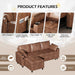Brown Leather Sleeper Sofa Bed With Storage