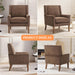 Accent Chairs for Living Room, Mid-Century Wooden Fabric Living Room Chairs, Arm Chair, Side Chairs for Living Room, Bedroom, Reading Nook