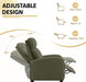 Corduroy Recliner Chair Single Sofa Home Theater Seating Adjustable Modern Reclining Chair for Living Room Bedroom Home Theater Dark Green