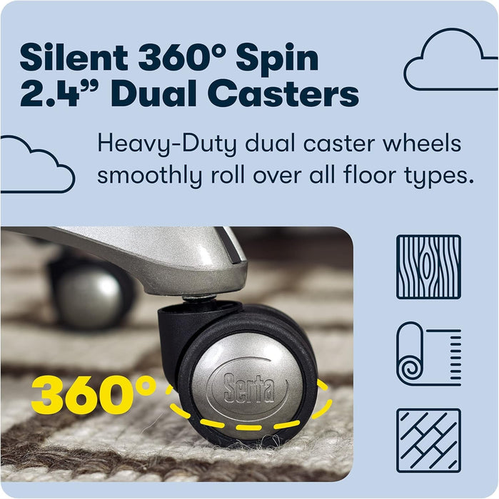 Jackson Big and Tall Executive Office Chair with AIR Technology and Smart Layers Premium Elite Foam, Supports up to 350 Pounds, Bonded Leather, Black