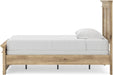 Signature Design by Ashley Fenderport Twin Bed Frame with Panel Headboard and Footboard, Cottage Bedroom Style for Kids and Guest Rooms, Natural Brown