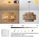 24"Large Boho Rattan Farmhouse Chandeliers for Dining Room,6-Light Hand Woven Pendant Light Fixture, 3-Tier Rustic Wicker Chandeliers for Living Room, Kitchen Island, Entryway,Hallway, Foyer