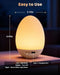 Egg Night Light for Nursery: Baby Night Lights Tap Lamp Stepless Dimming with Warm White and 7 RGB Colors Rechargeable Portable for Infant and Kids Bedroom Breastfeeding Sleep Aid