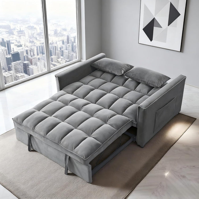 54 Inches Convertible Sofa Bed With AdjustableBackrest