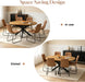 43"-59" Extendable Dining Table for 4-6, Heavy Duty X-Leg Table