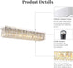 Rectangular Crystal Chandelier 10 Lights Chrome Fixture