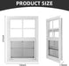 Shed Windows 2 Pack 14" W X 21" H Flush Mount White Window with Tempered Glass and Fiberglass Screen,Sliding Windows with Vertical Slider and Screws for Sheds,Chicken Coop, Playhouse Garbage Room Etc