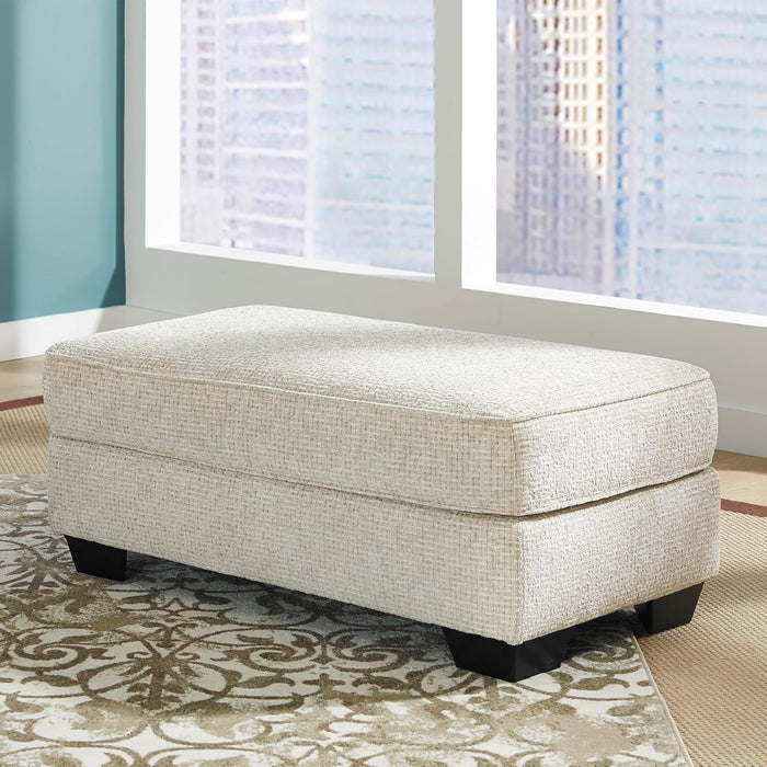 Monaghan Classic Upholstered Ottoman, Beige