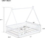 White Montessori Handcrafted SolidWood Floor Bed Door