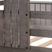 Antique Gray TwinOverFull BunkBedWithRoofAndGuardrails