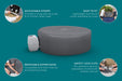 Lay-Z-Spa round Thermal Hot Tub Cover - 216Cm - Monaco, Santorini & St Moritz