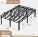 20 Inch Queen Bed Frame Double Layer 2 in 1 Platform with round Corner