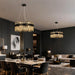 Black Crystalline Chandelier With 12 Lights 20Inch