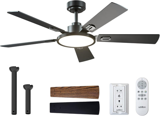 Ceiling Fans with Lights, 52 Inch Black Ceiling Fan with Light and Remote Control, Reversible, 3CCT, Dimmable, Noiseless, Ceiling Fan for Bedroom, Farmhouse, Living Room, Indoor/Outdoor Use