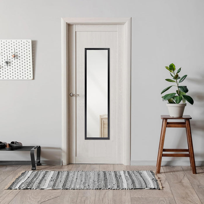 13X49 Black Rectangle Large Wall Mirror for Bathroom or Living Room