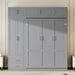 Queen Size Murphy ConvertiblePlatformBed GrayFinish