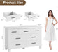 Dresser for Bedroom with 7 Drawers, Storage Chest of Drawers with Metal Handle, Wooden Dresser Organizer for Living Room,Closet,Entryway,Nursery