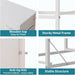 10-Drawer Dresser, Fabric Storage Tower with Drawers for Bedroom, Dresser Drawer with Handle for Bedroom, Living Room, Hallway, Closets & Nurseryteel Frame, Wood Top (10 Drawer/White)