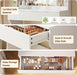 Compact White Vanity Desk With Dimmable Illumination