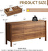 63" Wide Walnut 9 Drawer Dresser for Bedroom with Solid Wood Legs