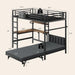 Twin Loft Bed IndustrialFrame WithDeskAndStorage Mattress