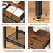 29.5" Narrow Console Table with Power Outlet, Small Entryway Table with 2 Fabric Drawers, behind Couch Table Sofa, 3-Tier Storage Shelves, for Living Room, Hallway, Rustic Brown BF72UXG01