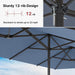 14FT Waterproof Patio Umbrella Outdoor Reversible Rectangular Large Market Umbrella