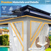 10'X12' Gazebo Hardtop, Galvanized Steel Double Roof Metal Gazebo with Aluminum Frame, Permanent Outdoor Pavilion with Curtain and Netting for Patio Lawn and Garden, Blue