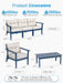 5 Seats HDPE Patio Conversation Sets, Outdoor Patio Furniture Set