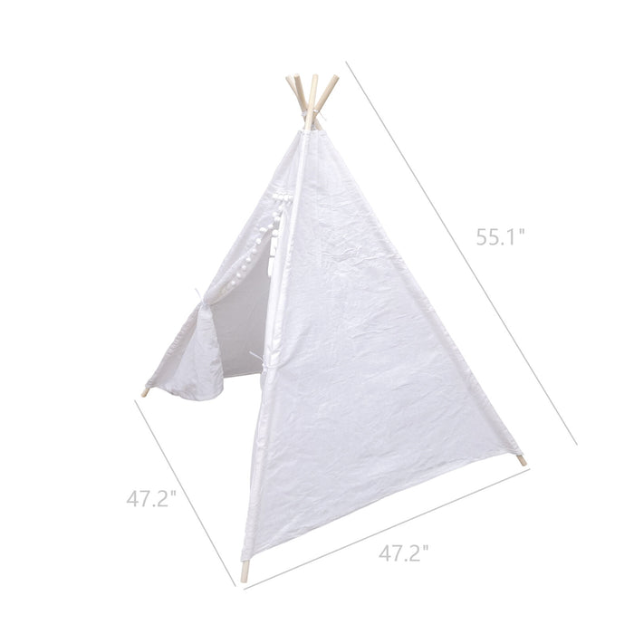 6PK Teepee Tent Kids Indoor Playhouse Girls & Boys Reading Bonding Hideout