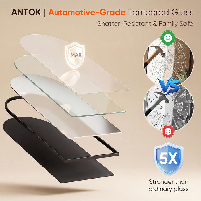 Full Length Mirror, 76"X34" Floor Mirror, Arched Floor Standing Freestanding Arch Full Body Mirrors with Stand for Bedroom, Hanging Mounted for Living Room Cloakroom,Black
