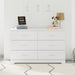 White 6-Drawer Dresser for Kids