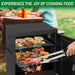 Outdoor Smoker with Double Doors, Vertical Charcoal Smoker, Outdoors Charcoal Barbeque with 2 Detachable Grill Netting Smoking Racks, Suitable for Lawn Picnic, Backyard BBQ, Black