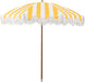 6.5FT Outdoor Patio Umbrella with Fringe, Boho Beach Umbrella | UV Protection | Tilt & Adjustable Height | Portable 2-Piece Aluminum Pole | Perfect for Pool, Garden, Party & Beach