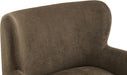 Brown Velvet Wingback Upholstered Chair Living Room