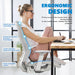 Mesh Office Chair,Ergonomic Computer Desk Chair,Sturdy Task Chair- Adjustable Lumbar Support & Armrests,Tilt Function,Comfort Wide Seat,Swivel Home Office Chair (Grey Frame Grey Mesh)