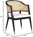 Couture Home Collection Rogue Black/Natural Rattan Living Room Dining Accent Chair (Fully Assembled) SFV4106A