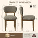 Upholstered Dining Chairs Set of 2, Walnut Dining Chairs, Camel