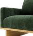 Green Solid Wood Frame Contemporary Cushioned Chair