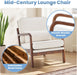 Cream Mid Century Modern Upholstered Accent Chairs