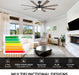 Black 60 Inch Farmhouse Ceiling Fan With Controllers