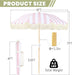 Boho Outdoor Umbrella with Tassels,6Ft Table Umbrella Outdoor Patio with Knobs Tilt,Wind Resistant Portable Beach Umbrella UPF50+ Fringe Umbrellas for Pool Backyard Deck Garden